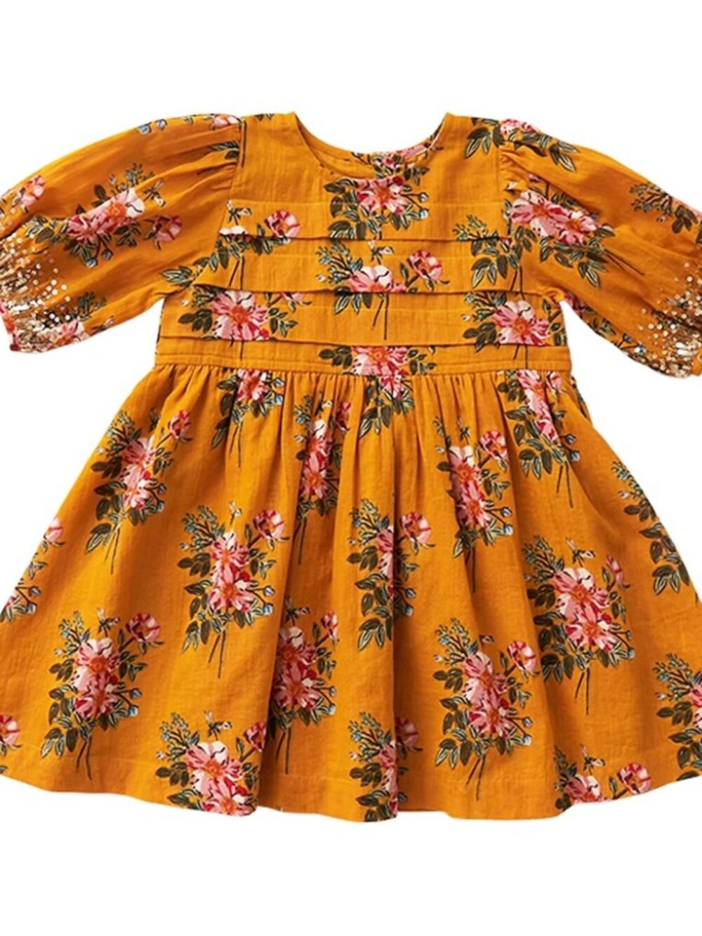 Pink Chicken Inca Gold Franken Floral Evelyn Dress
